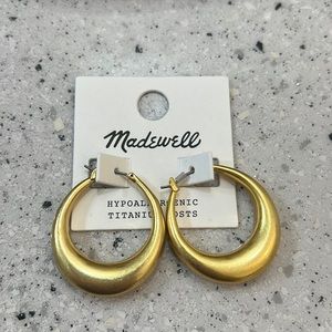 Madewell Crescent Large Hoop Earrimgs